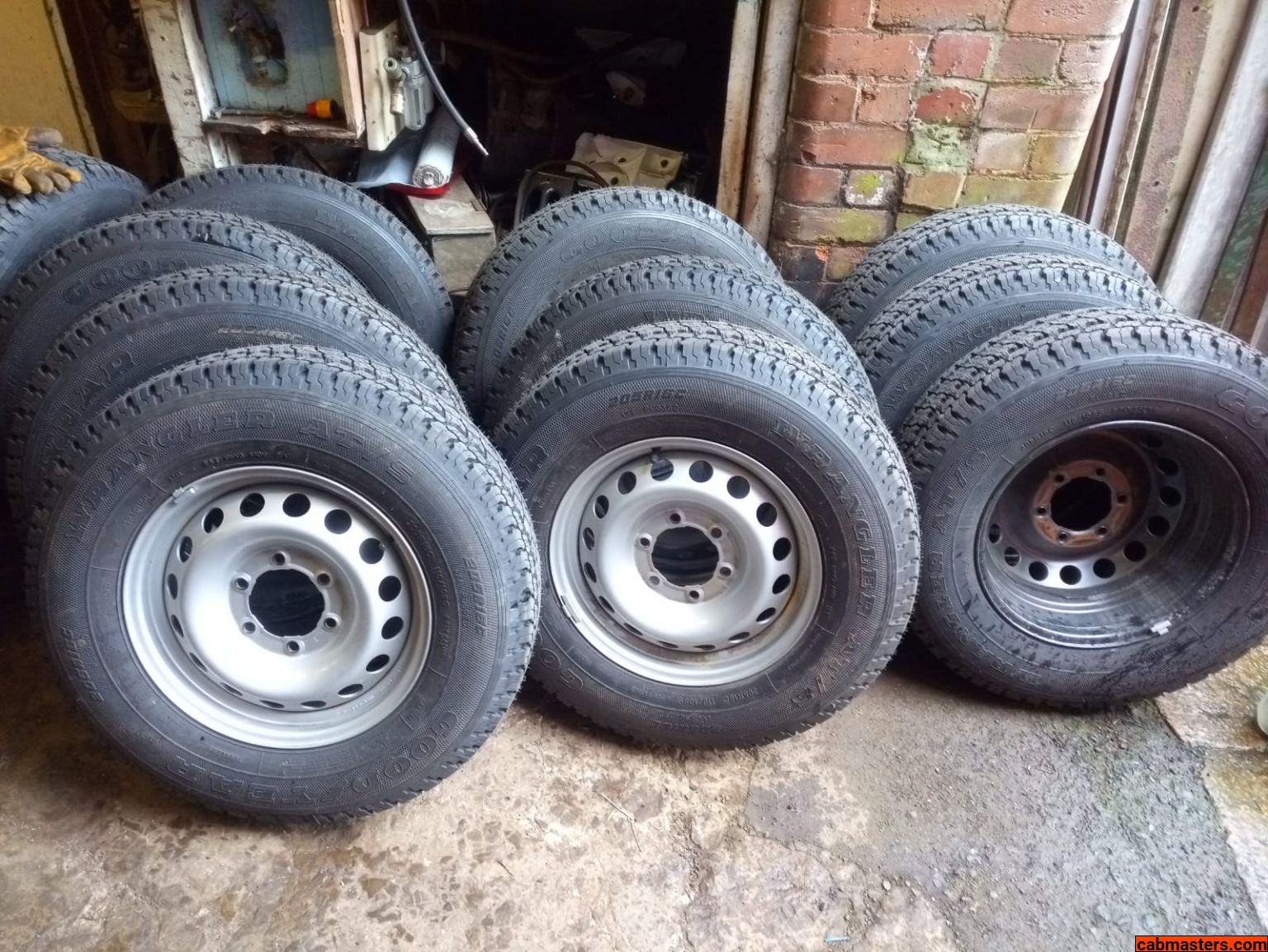 Toyota Hilux Steel Wheels and AT Tyres R16 110 for sale at Cabmasters